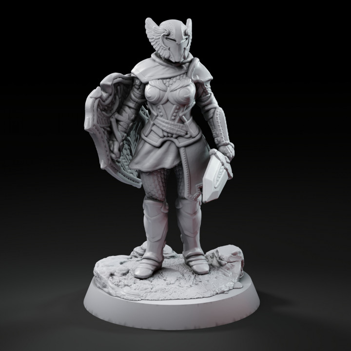 Elysia armored Knight 32 mm Model (pre-supported)