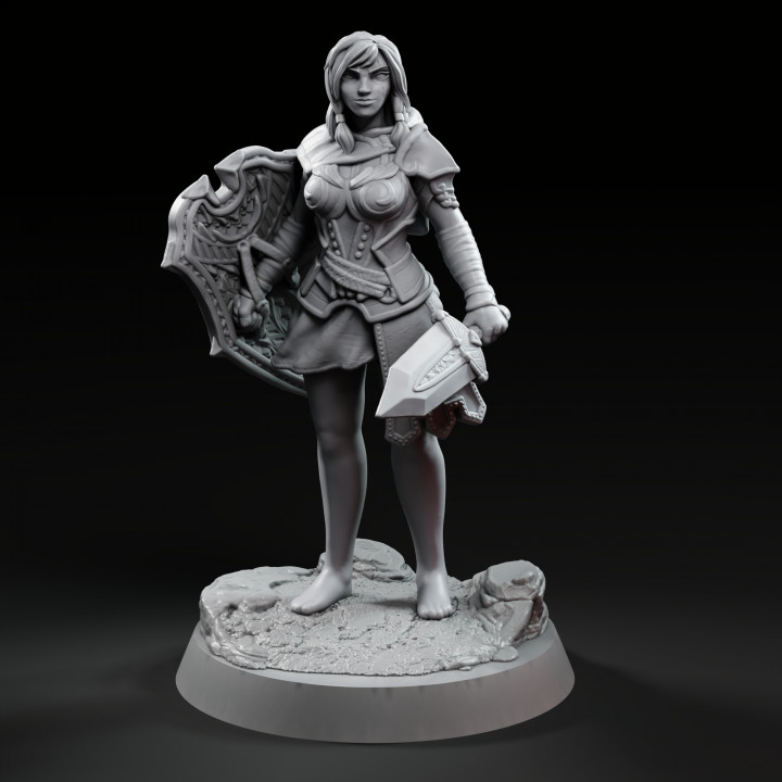 Elysia armored Knight (without helmet) 32 mm Model (pre-supported)