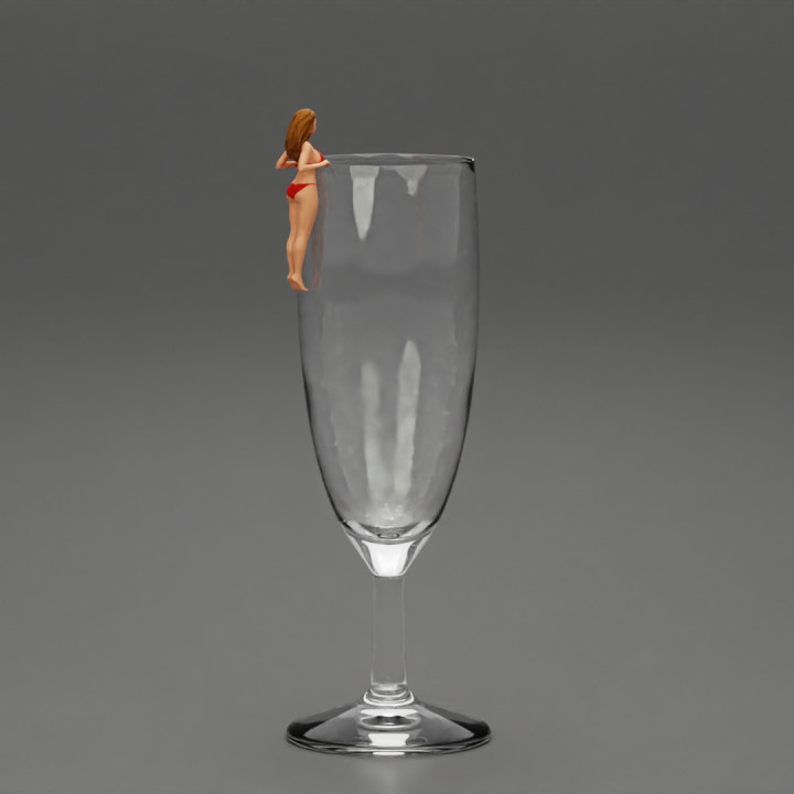 Bikini clad drink markers to attach to the side of your glass image