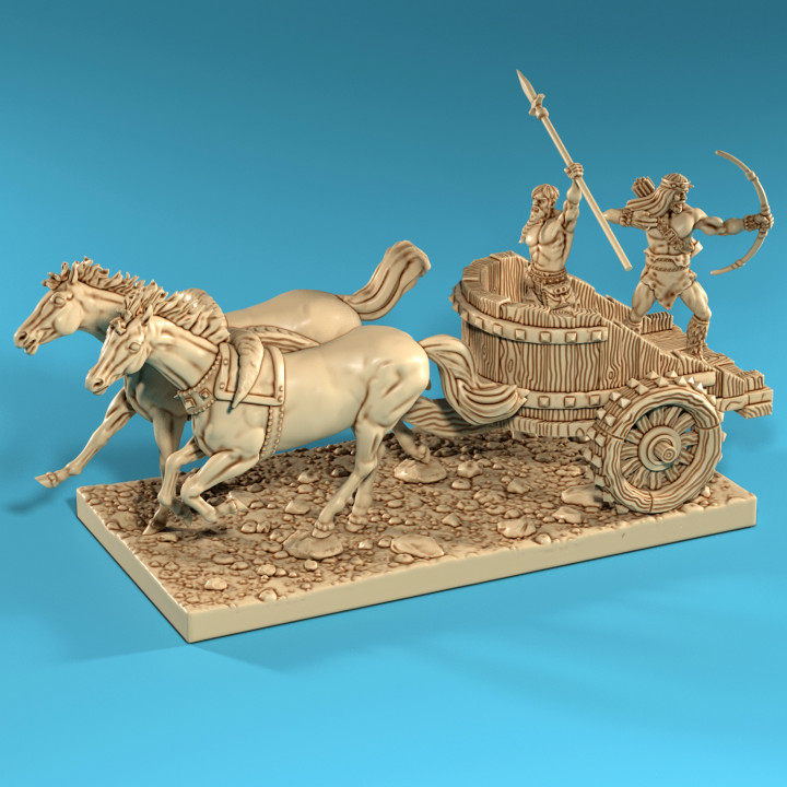 18 Fantasy Barbarians, Pallisade and Props