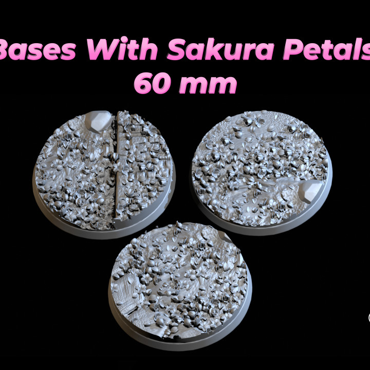 Bases With Sakura Petals 25-60mm
