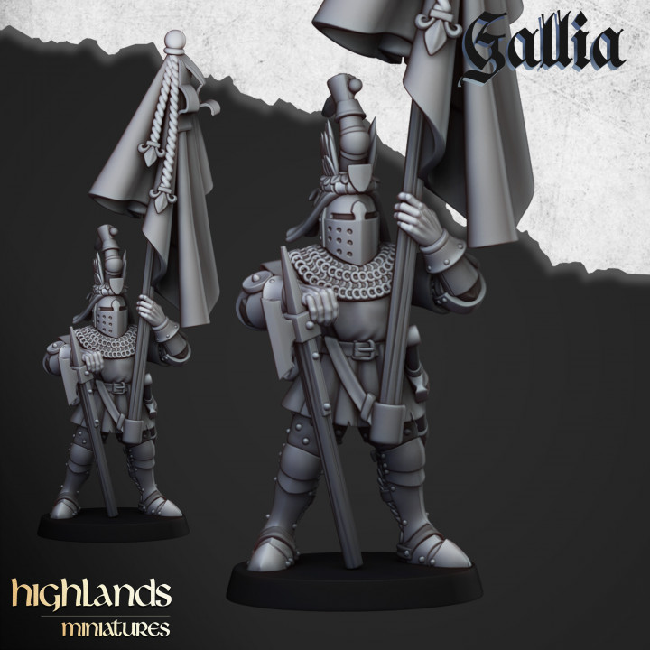 3D Printable Knights Of Gallia On Foot - Highlands Miniatures By ...