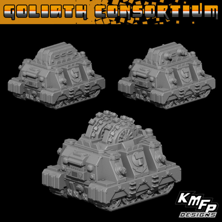 Goliath Consortium Battle Locomotive Cars B (6-8mm)