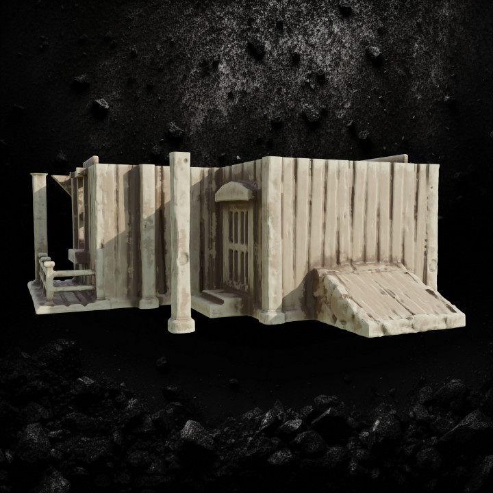 Wooden Kit house with cave access image