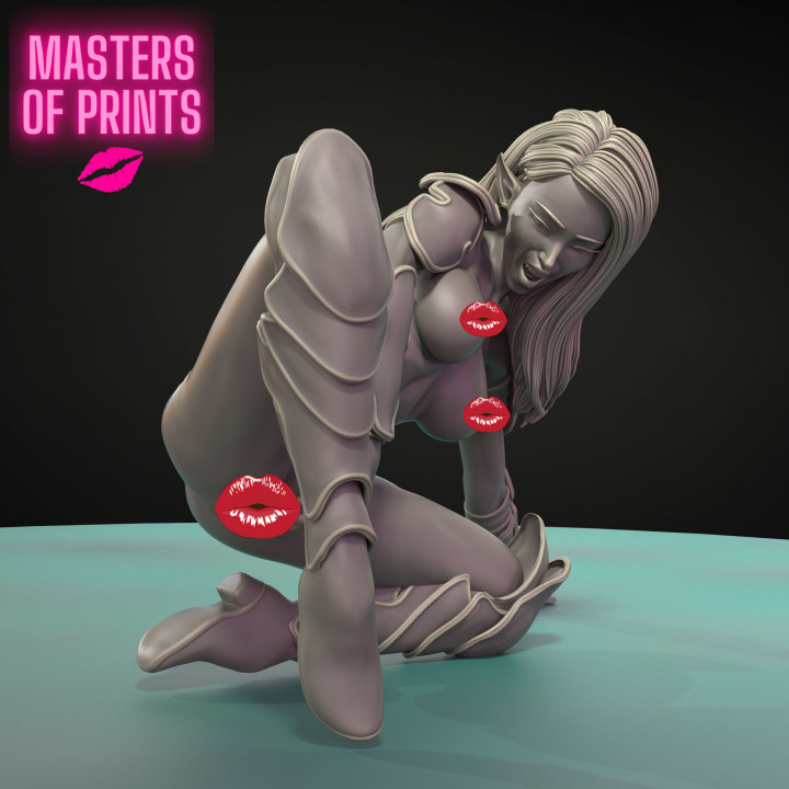 ELF GIRL PLAYING ALONE - NSFW - EROTIC MINIATURE 75 MM SCALE