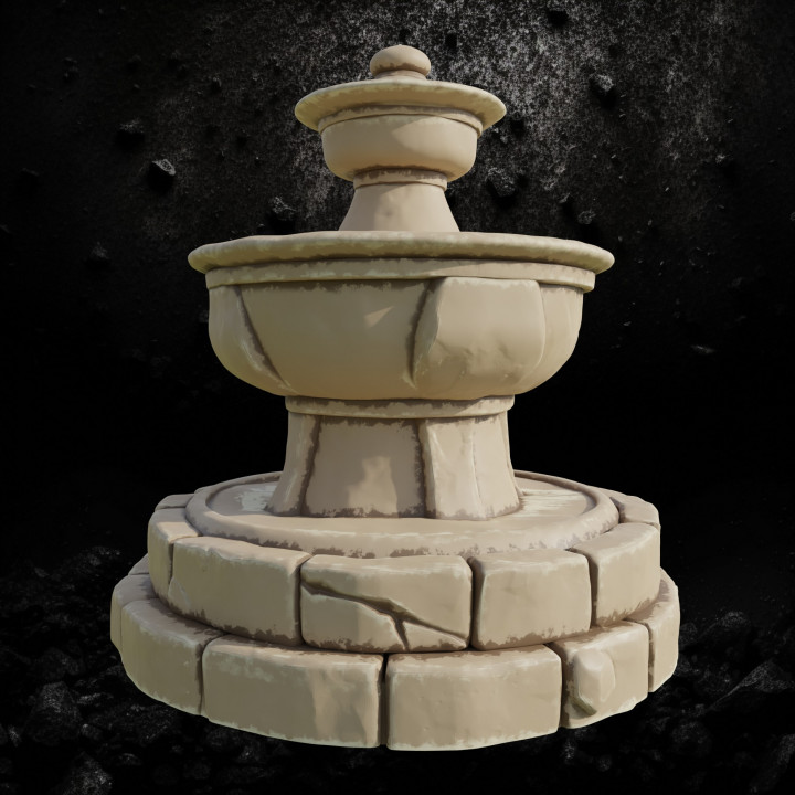 Round Stone Fountain image