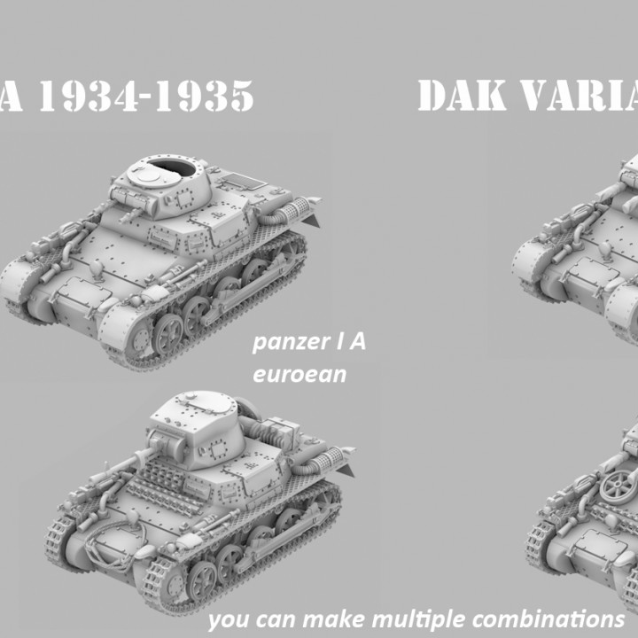 Panzer I A european and DAK versions image