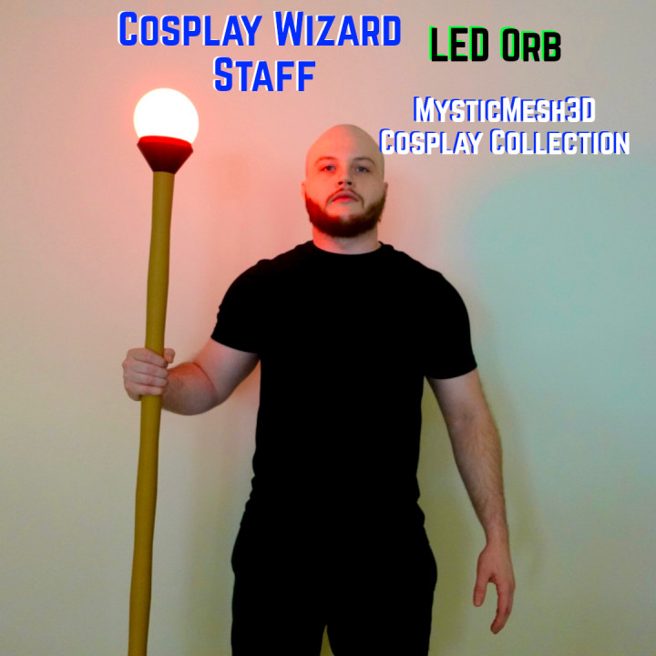 LED Orb Cosplay Wizard Staff (MysticMesh3D) image