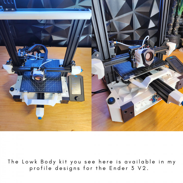 Ender 3 V2 Body Kit | Lowk Body Kit | Ender 3 V2 Upgrades | Ender 3 V2 Shroud |Ender 3 V2 Hot End | Ender 3 V2 Accessories image