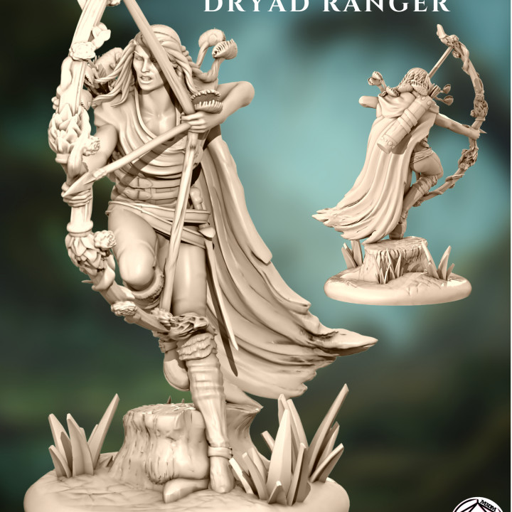 3D Printable Fierce Dryad Ranger by M3DM