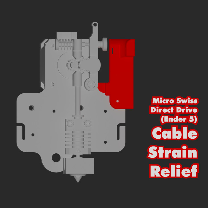 Ender 5 Micro Swiss Direct Drive Cable Strain Relief image