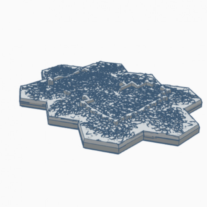 Modern Destroyed Fire Station with Hex Base MDHB009