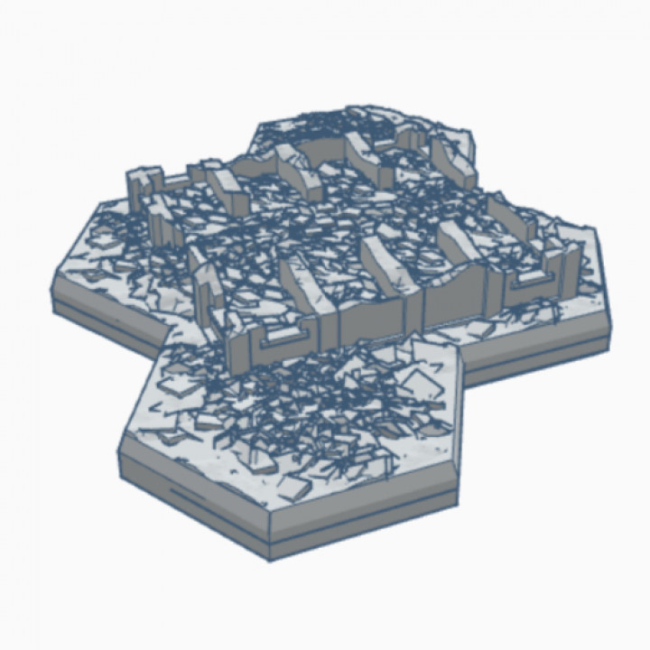 Modern Destroyed Barn with Hex Base MDHB024