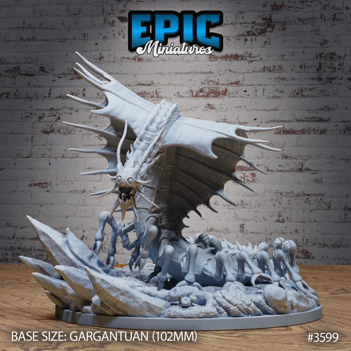 3D Printable Ancient Remorhaz / Ice Crawler / Arctic Centipede / Snow ...