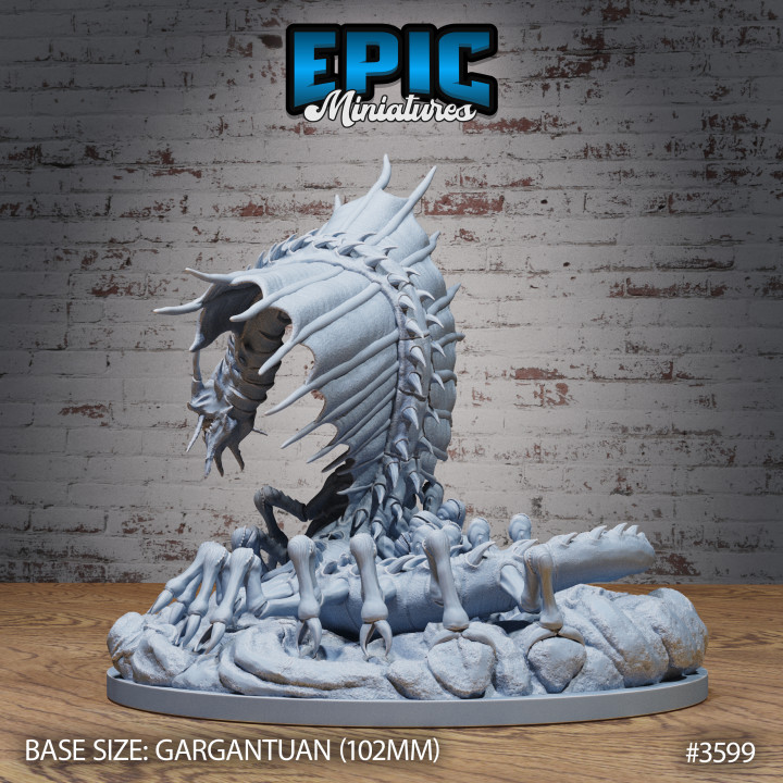 3D Printable Ancient Remorhaz / Ice Crawler / Arctic Centipede / Snow ...