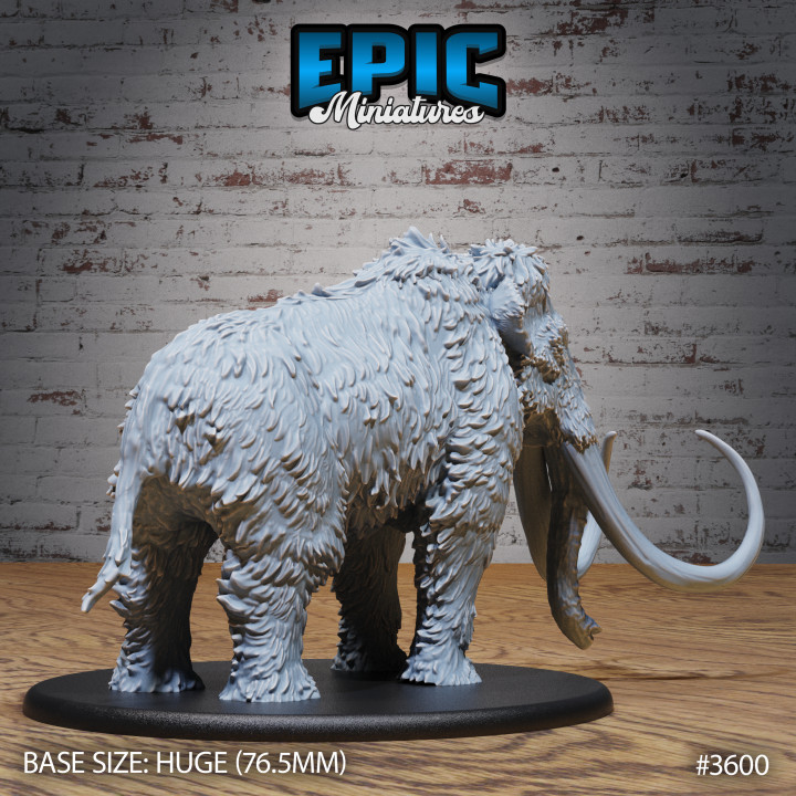 Mammoth / Arctic Elephant / Tusked Ice Beast / Snow Creature / Frozen Mount Animal / Norse Encounter image