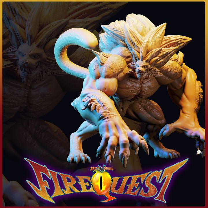 Weretiger, Fire Quest Statue, Pre-Supported image