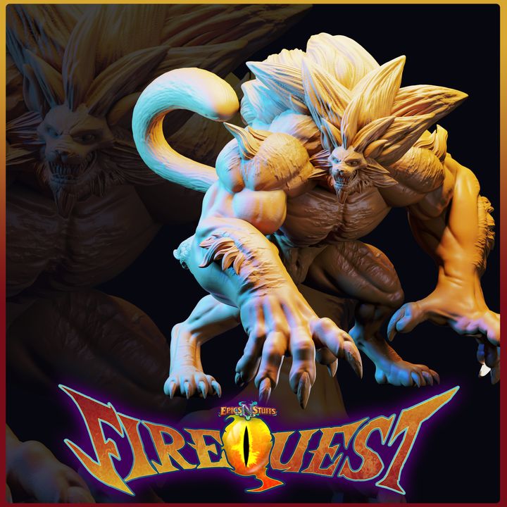 Weretiger, Fire Quest Statue, Pre-Supported