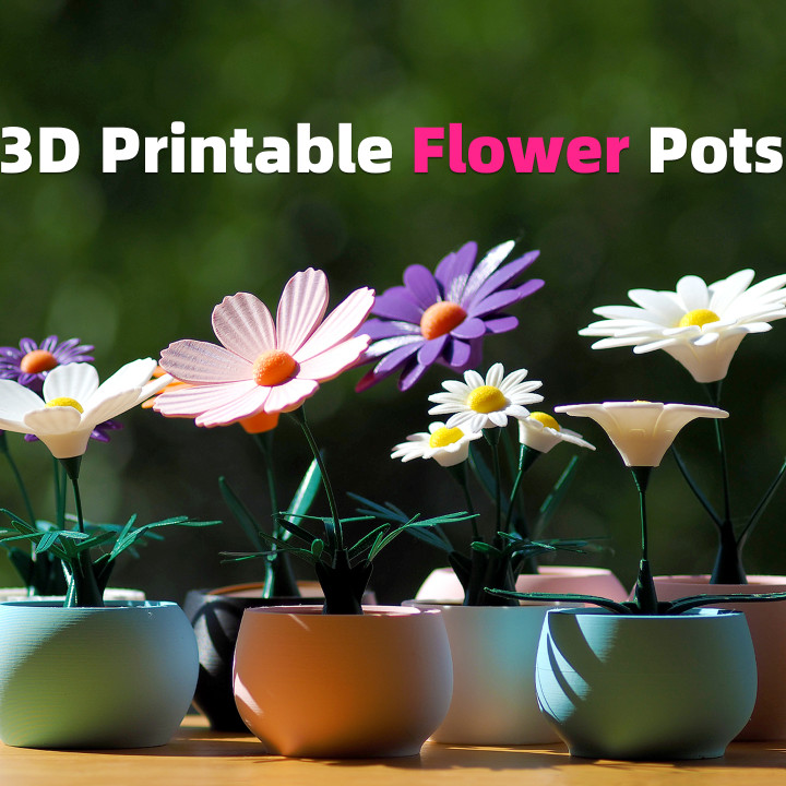 3D printable Flower Pots image