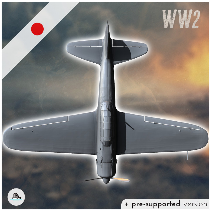 Mitsubishi A6M Zero Zeke - World War Two Second Front Campaign Tabletop Mini Japan Japanese Asia image