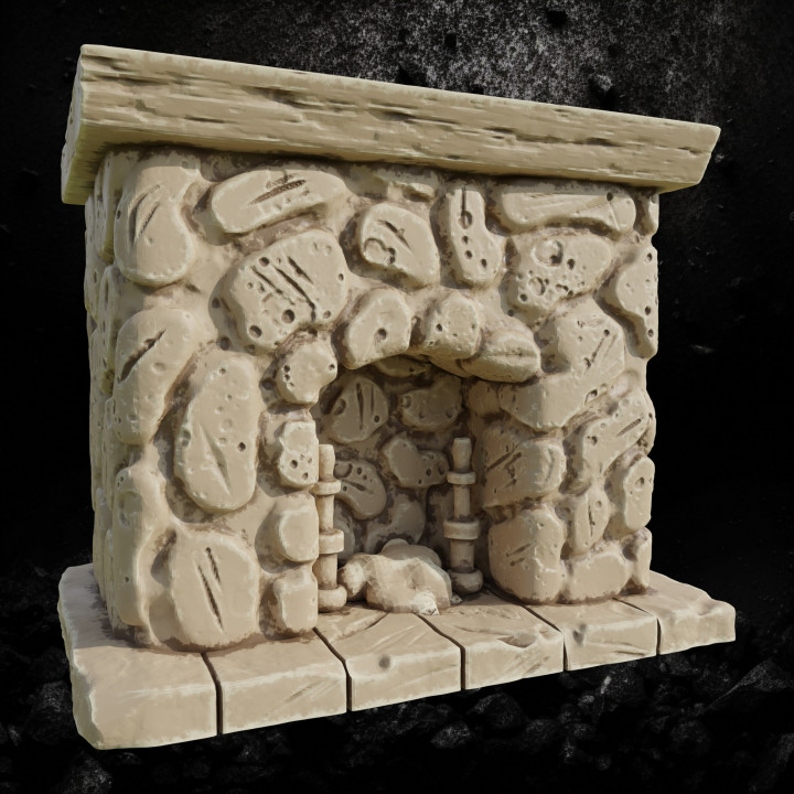 Stone Fireplace image