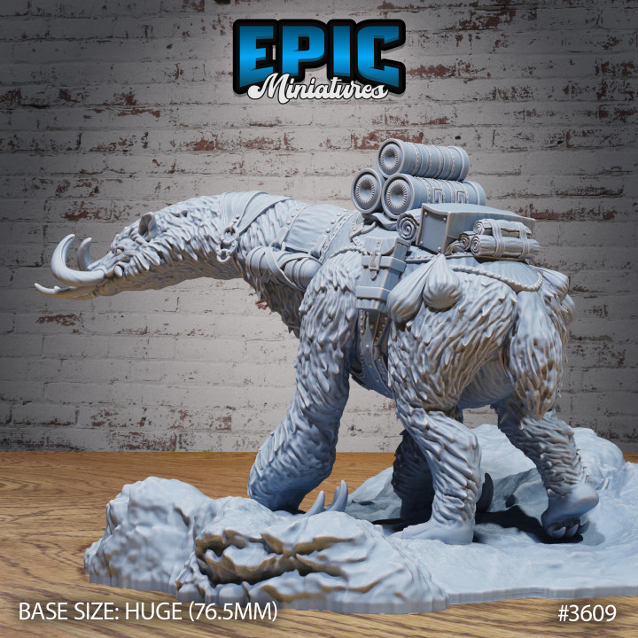 Giant Sloth Mount / Lazy Beast / Tusked Ice Beast / Arctic Animal / Snow Creature / Frozen Cavalry / Norse Encounter