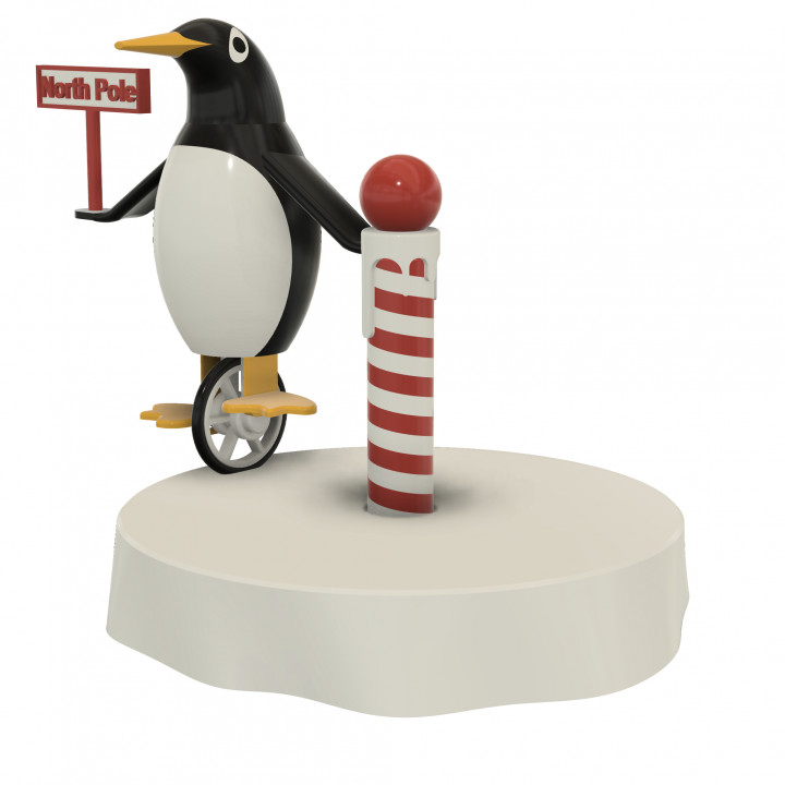 Penguin At The Pole. image