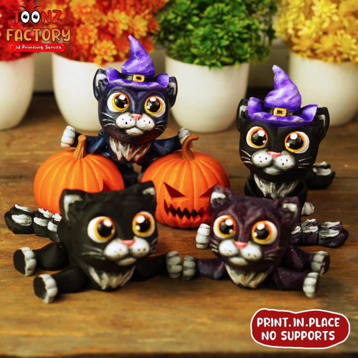 CUTE FLEXI HALLOWEEN CAT image