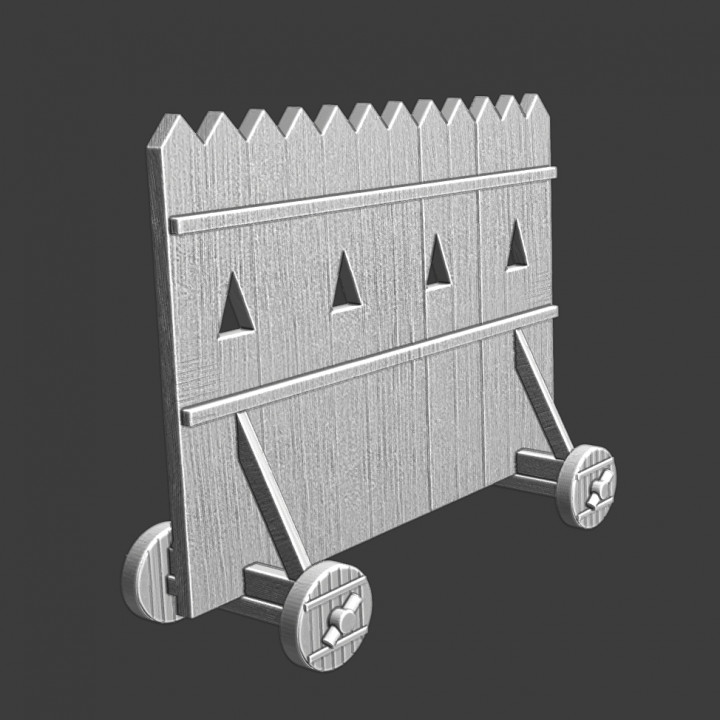 Medieval wheeled siege protection image
