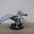 Glacier Dragon Thinking / Legendary Arctic Drake / Winged Mountain Encounter / Magical Frozen Beast / Ice Dragonborn / Draconic Army print image
