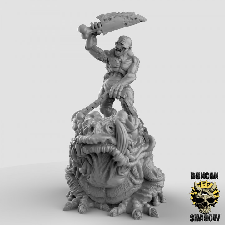 Demons riding Plague Toads (pre supported)