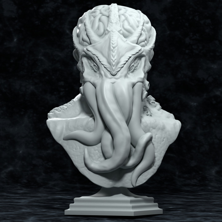 Cthulhu bust, presupported