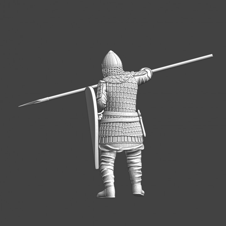 3D Printable Medieval Kievan Rus warrior with spear by Northern ...