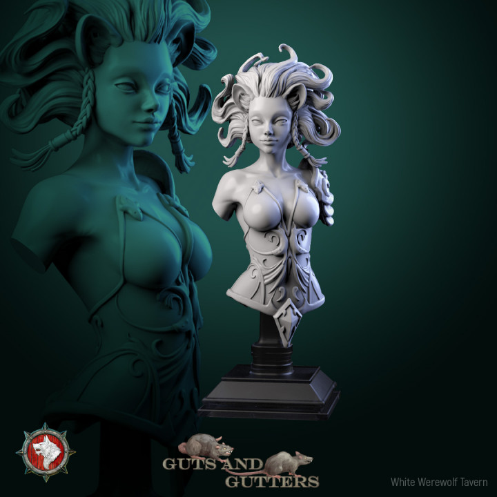 Rat lady bust pre-supported