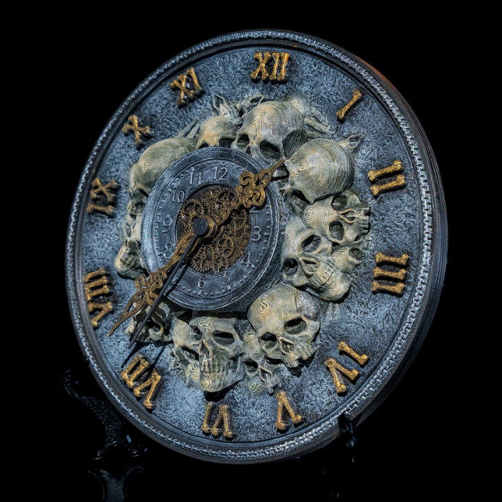 Timeless Skull Wall Clock image