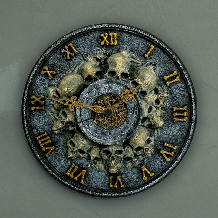 Timeless Skull Wall Clock image