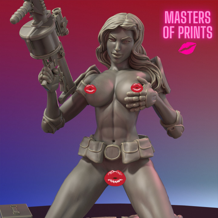 WAR GIRLS - VALERIA - NSFW - EROTIC MINIATURE 75 MM SCALE image