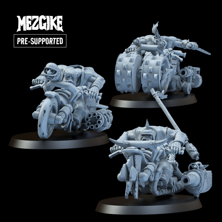 3D Printable Road Boyz Biker Mob B (pre-supported) By MEZGIKE