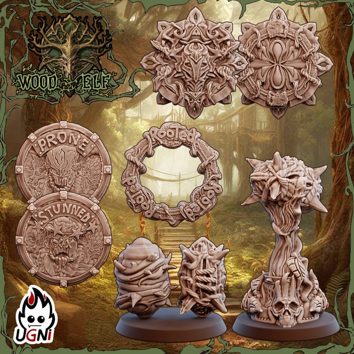Team tokens and balls for Wood Elf Team image