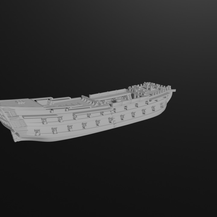 DK Danish 4th rate Grønland (50 guns), 1756-96 & Blender Exporter AOA-DK-8 image