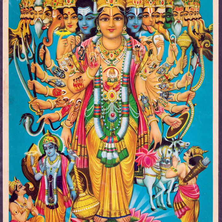 Viratswarup - The Universal Form of Vishnu [Easy to Print Filament Painting]