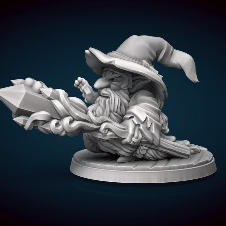 Gnome Wizard in a Big Floppy Hat Miniature image