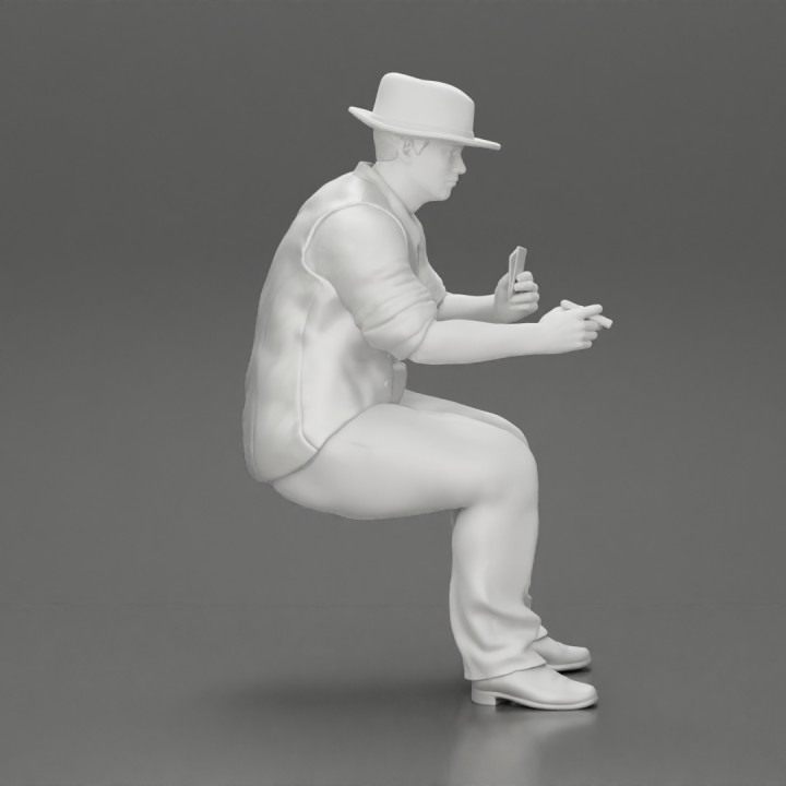 gangster man sitting and playing poker holding cigar