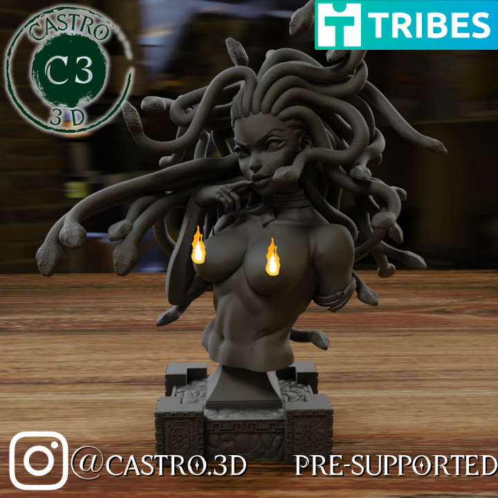 3d Printable Medusa Bust Nsfw Version By Castro3d 6116