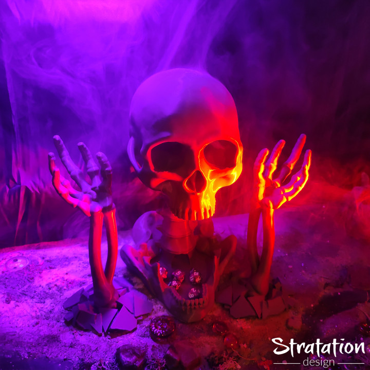 Spooky Skeletal Dice Tower image