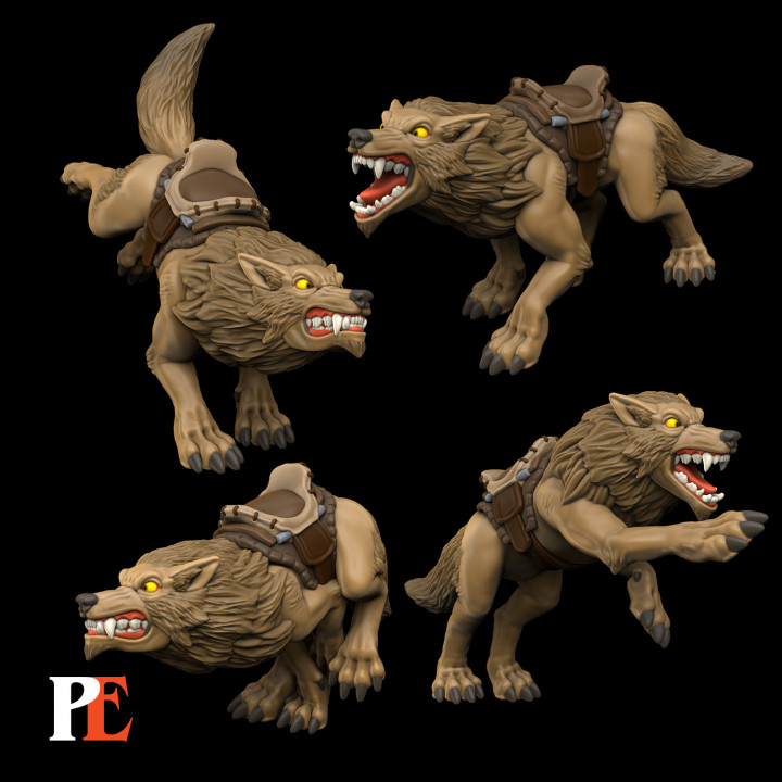 Saddled Wolf Mount