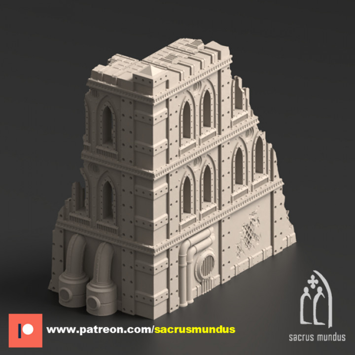 3D Printable Damochles, Industrial Ruins By Sacrusmundus