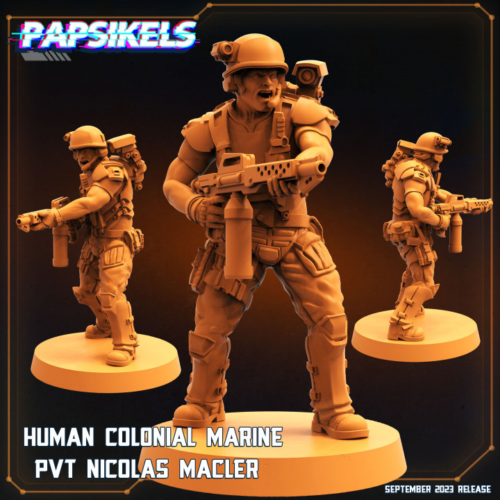 HUMAN COLONIAL MARINE PVT NICOLAS MACLER image