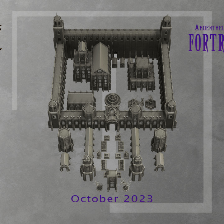 Fortress of the Dead - Modular Castle Walls - Rear Corner image