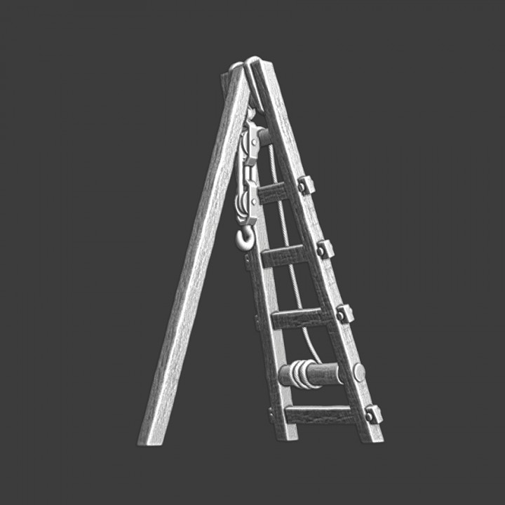 Medieval gun crane - model